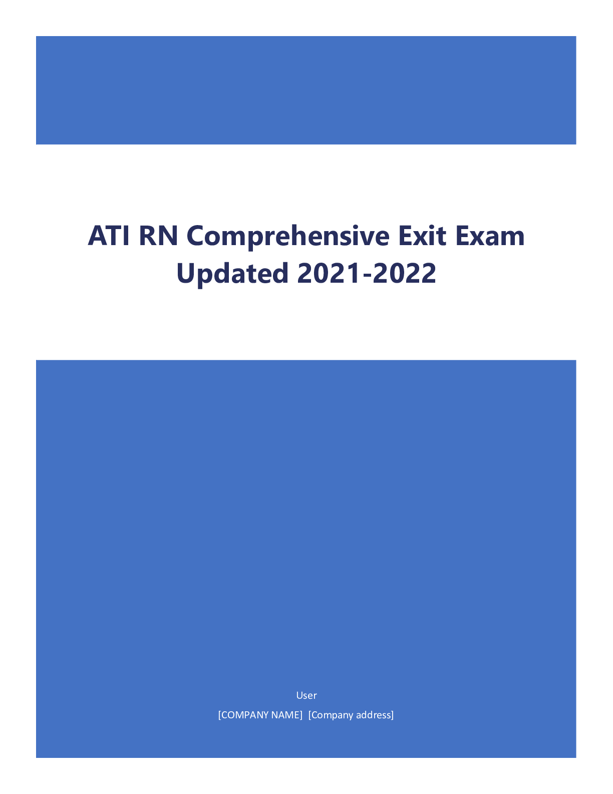 Preview image for ATI RN Comprehensive Exit Exam Updated 2021-2022